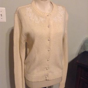 Vintage Hand Beaded Cardigan Sweater